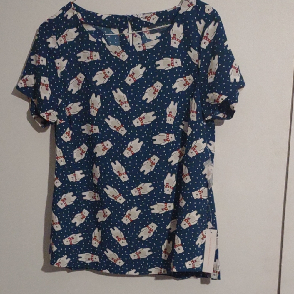Modcloth Navy Rabbit Print Tee
